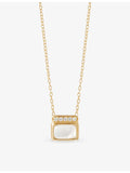 Astley Clarke mother of pearl necklace with sapphires, imported from the UK