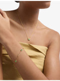 Astley Clarke green chalcedony bracelet with white sapphires, imported from the UK