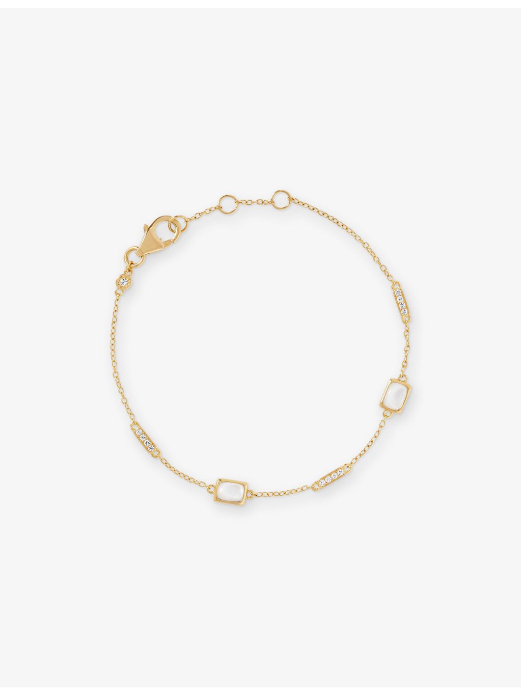 Astley Clarke Aurora Ridge mother-of-pearl white sapphire bracelet (British brand)