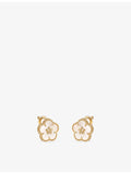 Van Cleef & Arpels 18ct yellow gold mother of pearl earrings - British product