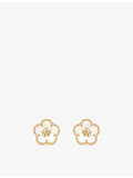 Van Cleef & Arpels 18ct yellow gold mother of pearl earrings - British product