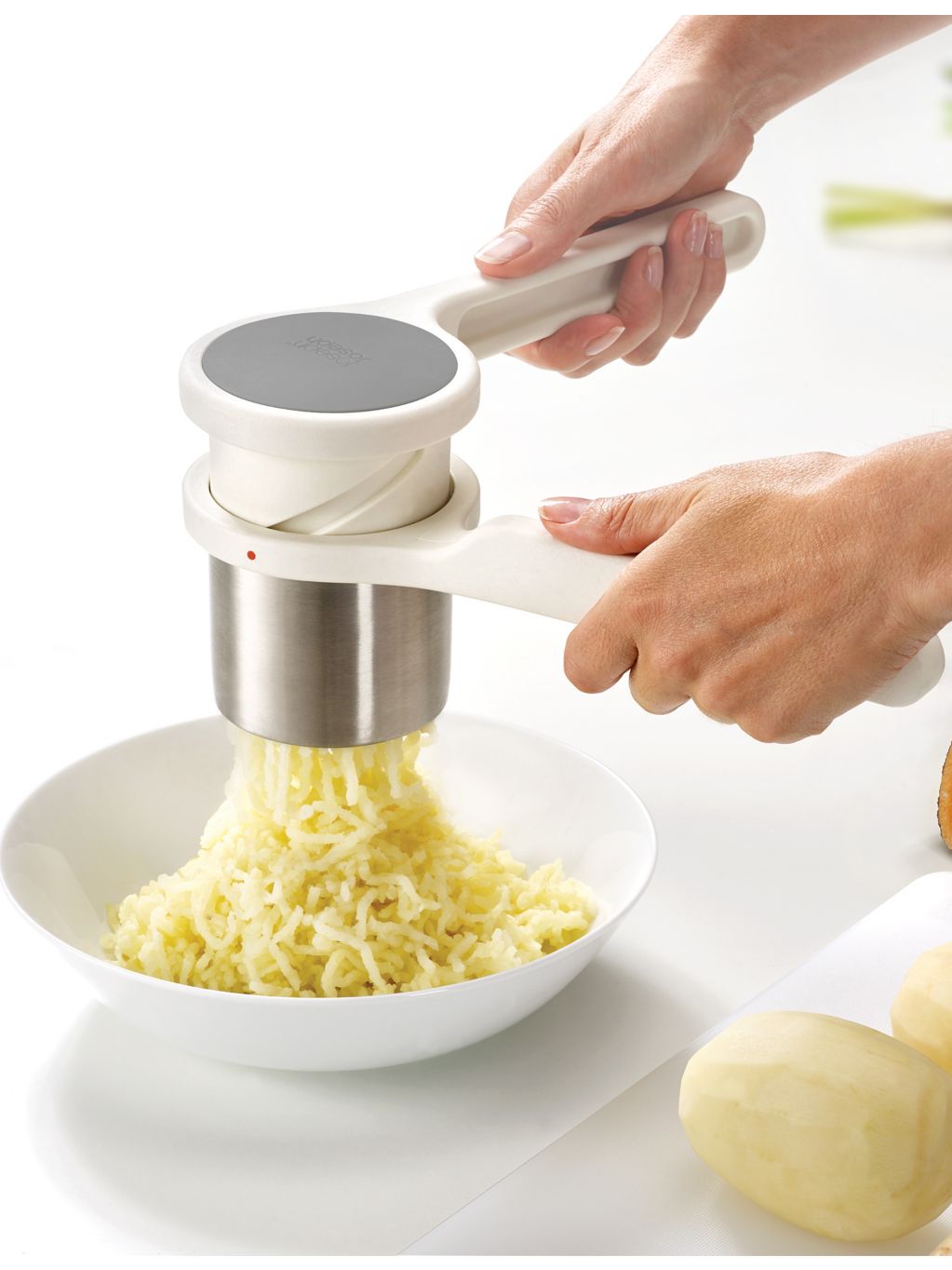 Joseph Joseph Helix stainless steel potato ricer (British brand)