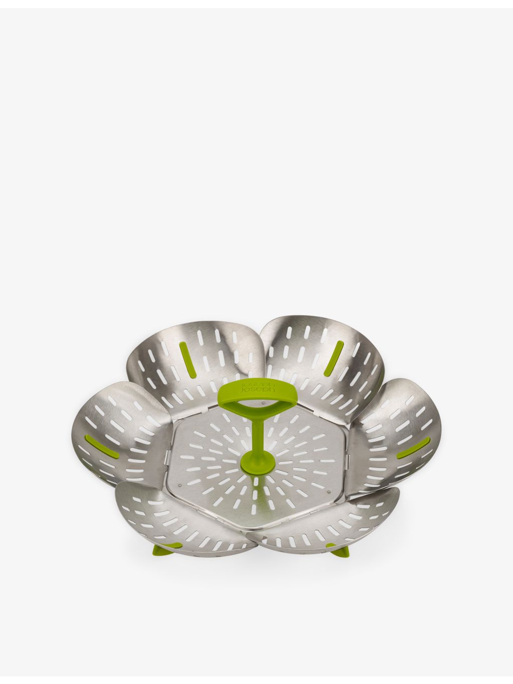 Joseph Joseph folding stainless-steel steamer basket, imported from the UK