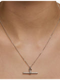 Astrid & Miyu 925 sterling silver T-bar pendant necklace - British product