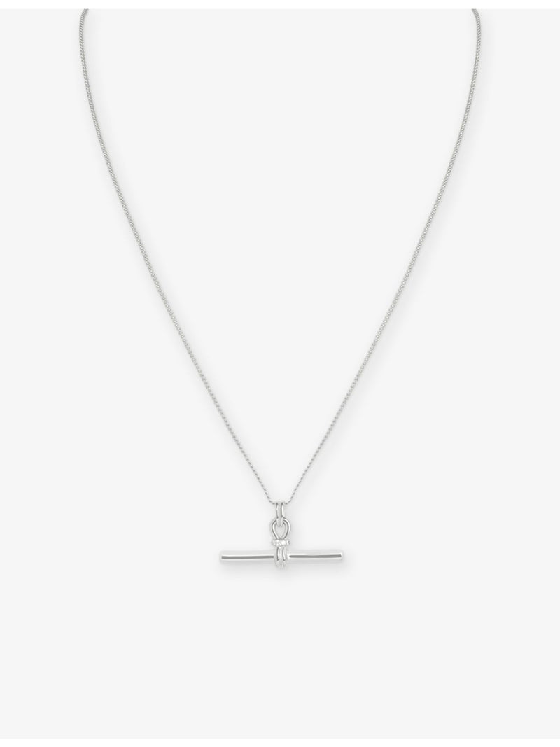 Astrid & Miyu 925 sterling silver T-bar pendant necklace - British product