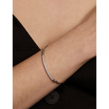 Astrid & Miyu 925 sterling silver pavé knot bangle, UK version