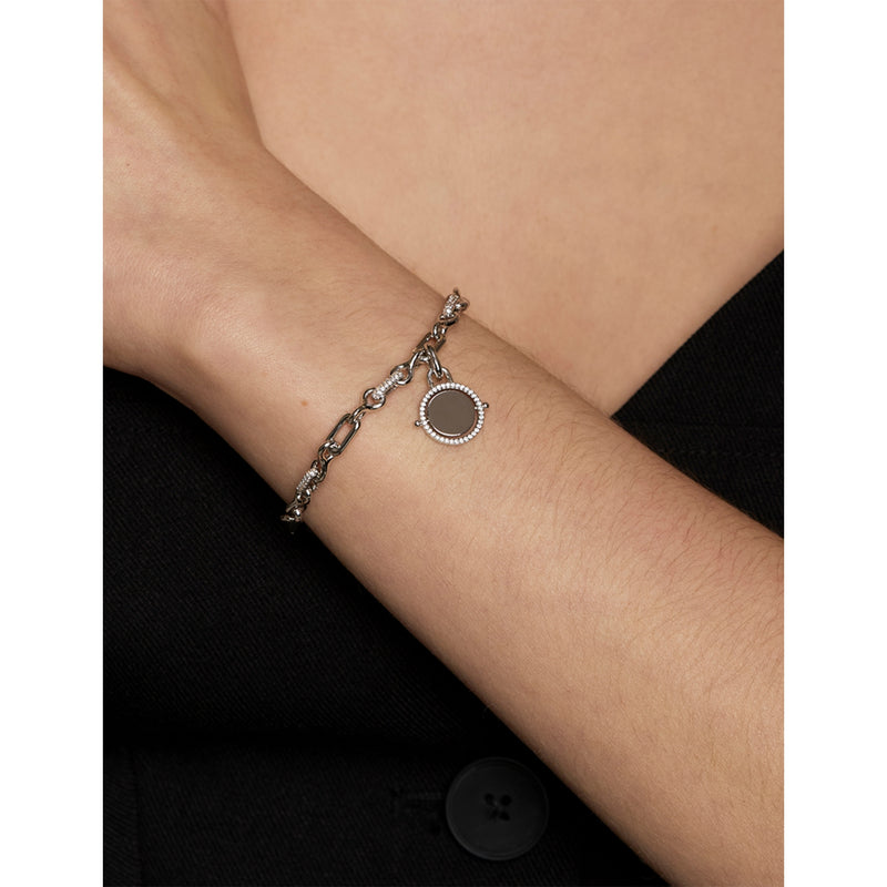 Astrid & Miyu clip charm spinning coin 925 sterling silver, imported from the UK