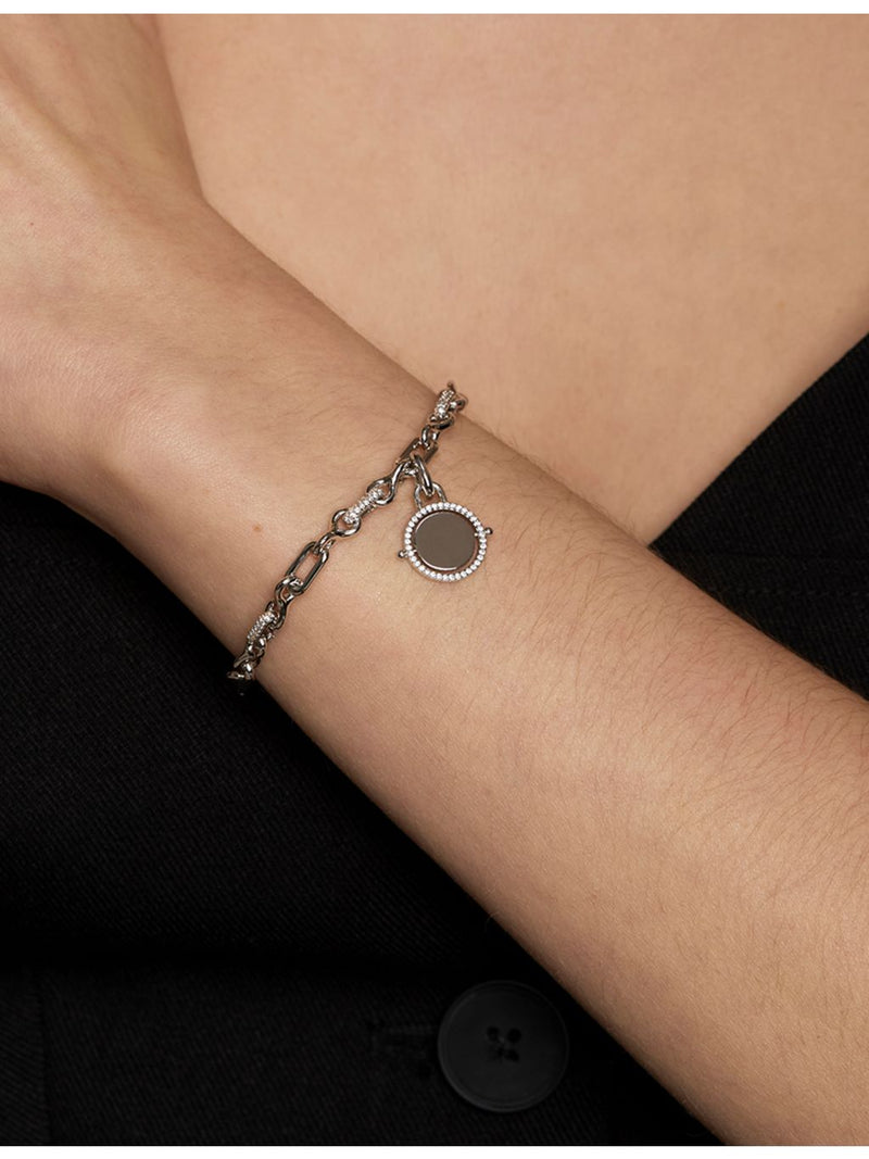 Astrid & Miyu clip charm spinning coin 925 sterling silver, imported from the UK