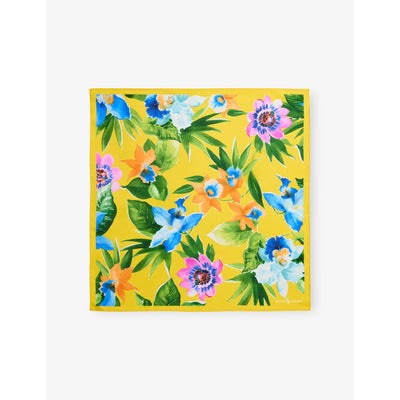 selfridges Polo Ralph Lauren Neat Floral-Print Silk Scarf 54cm x 54cm- Buy online at McGrocer