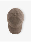 Sunspel panelled linen cap with curved brim, imported from the UK