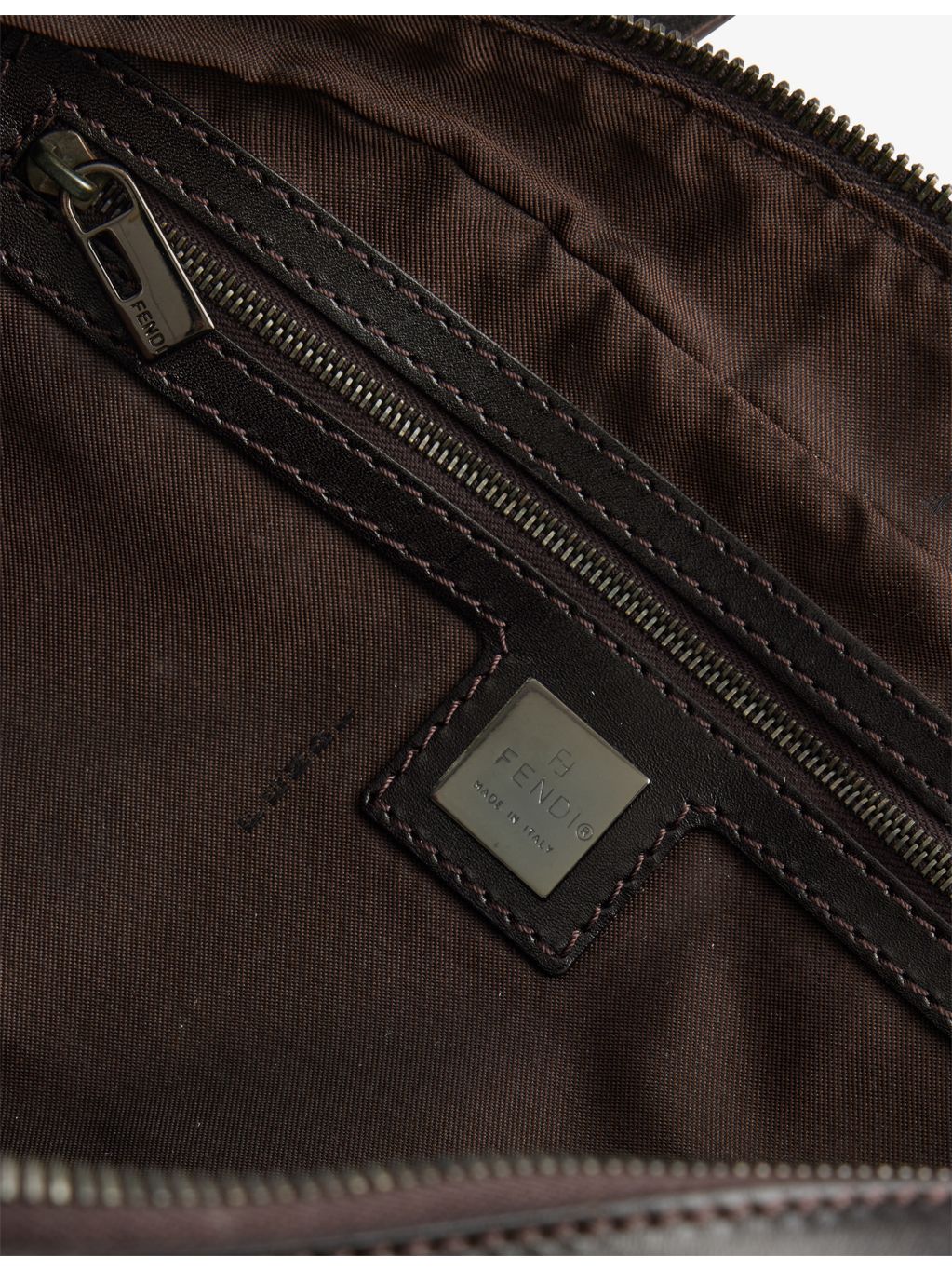 Pre-loved Fendi Zucchino canvas shoulder bag, UK version