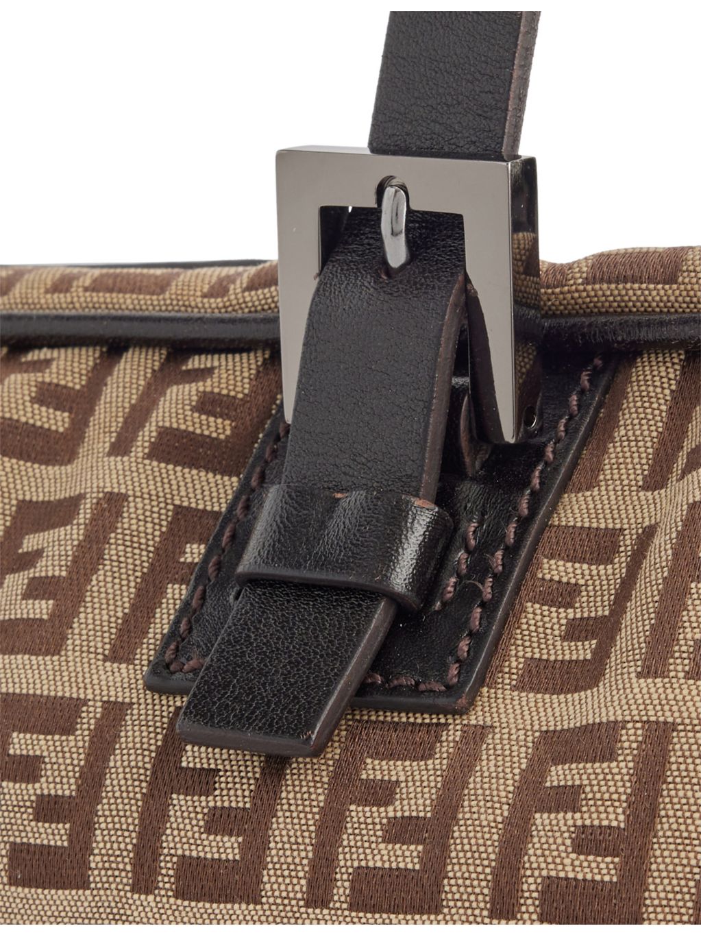 Pre-loved Fendi Zucchino canvas shoulder bag, UK version