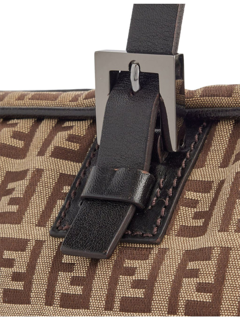 Pre-loved Fendi Zucchino canvas shoulder bag, UK version