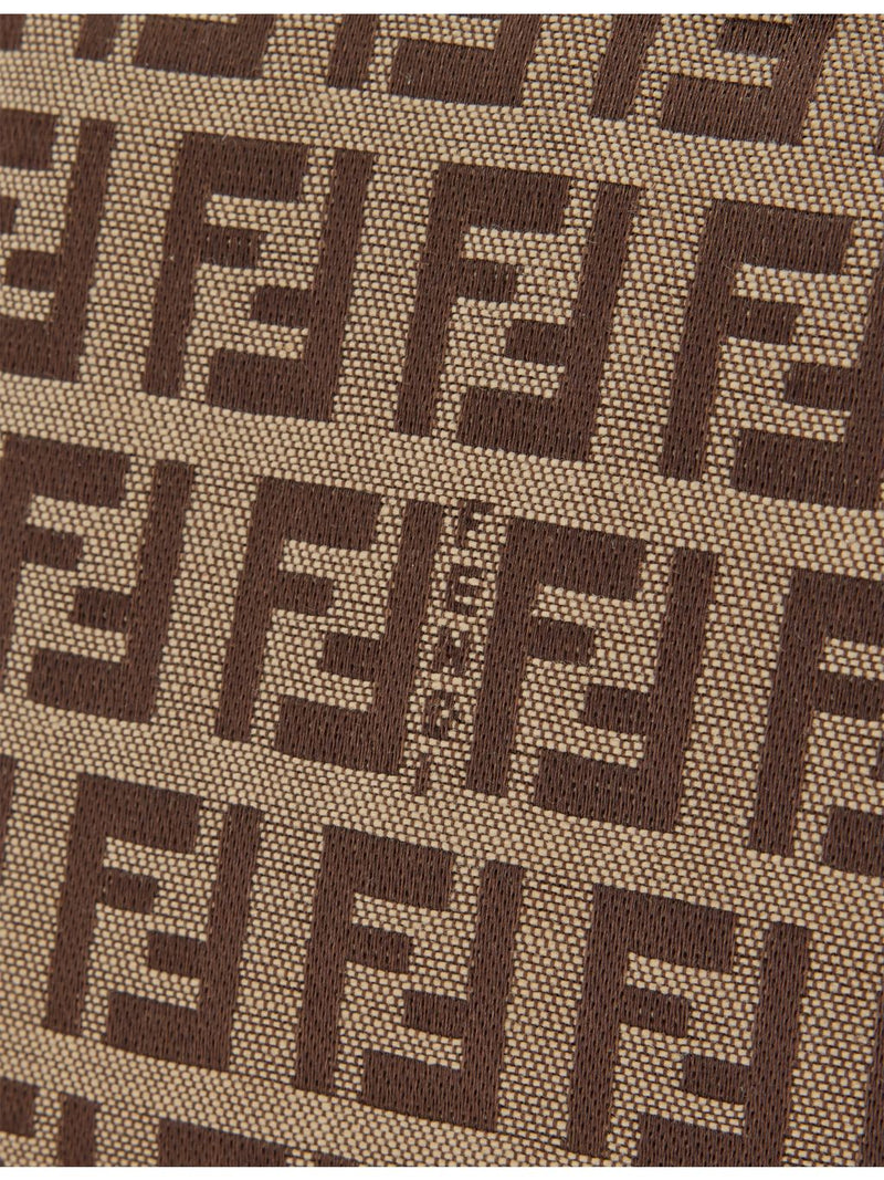 Pre-loved Fendi Zucchino canvas shoulder bag, UK version