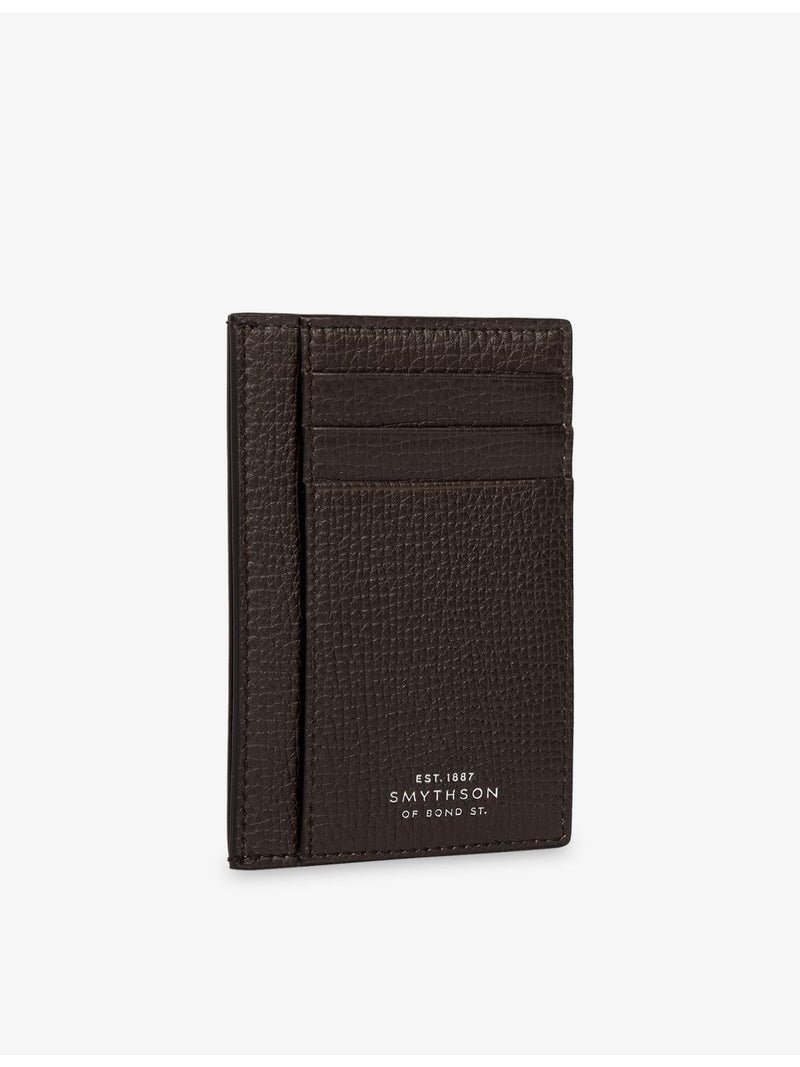 Smythson Panama large leather card holder with gold-toned branding, UK version