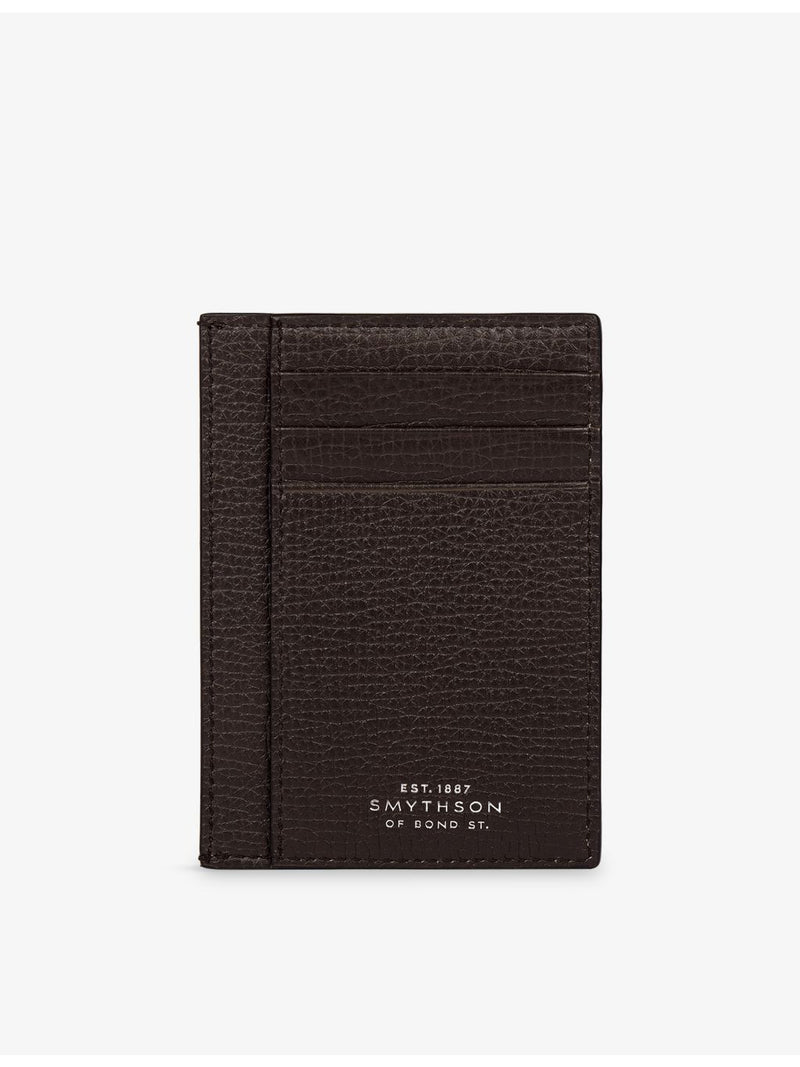 Smythson Panama large leather card holder with gold-toned branding, UK version
