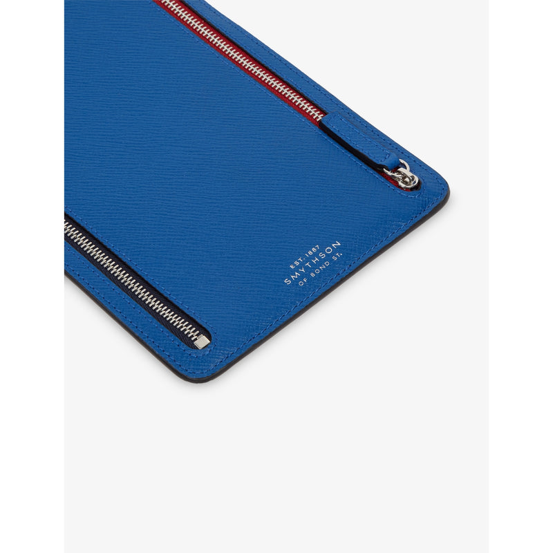 Smythson Panama multi-zip leather case 22cm x 14cm, UK version