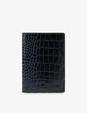Smythson Mara textured leather passport holder, imported from the UK