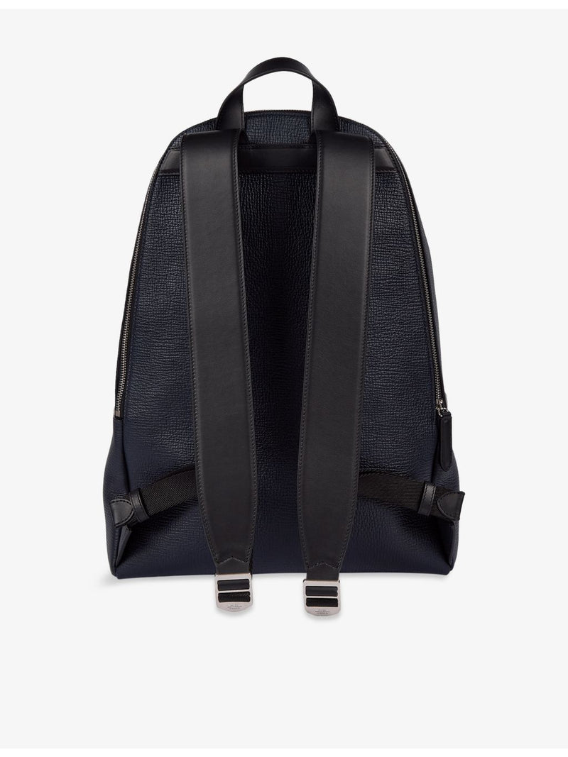 Smythson logo-embossed leather backpack, UK version