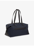 Smythson monogram stamp small canvas travel bag, UK version