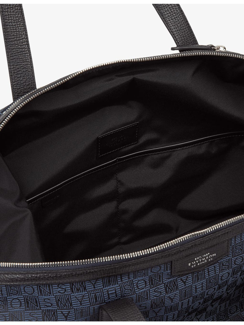 Smythson monogram stamp small canvas travel bag, UK version