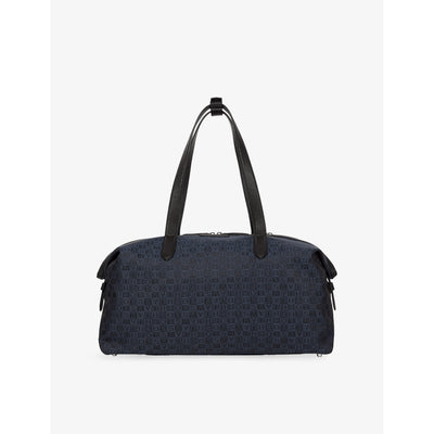 selfridges Smythson Monogram-Stamp Small Canvas Travel Bag- Buy online at McGrocer