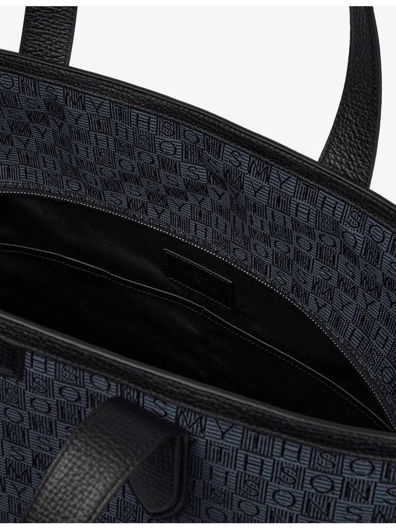 Smythson monogram-stamp canvas tote bag, UK version