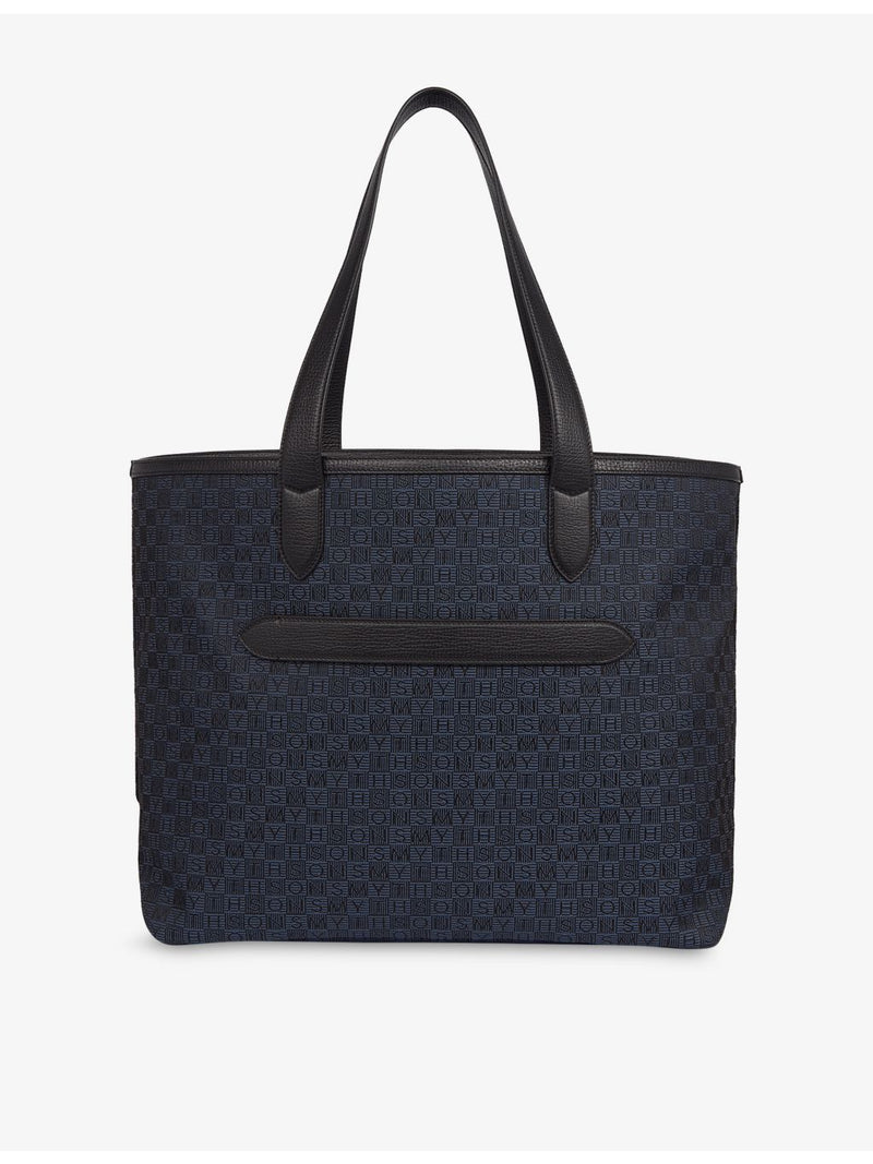 Smythson monogram-stamp canvas tote bag, UK version
