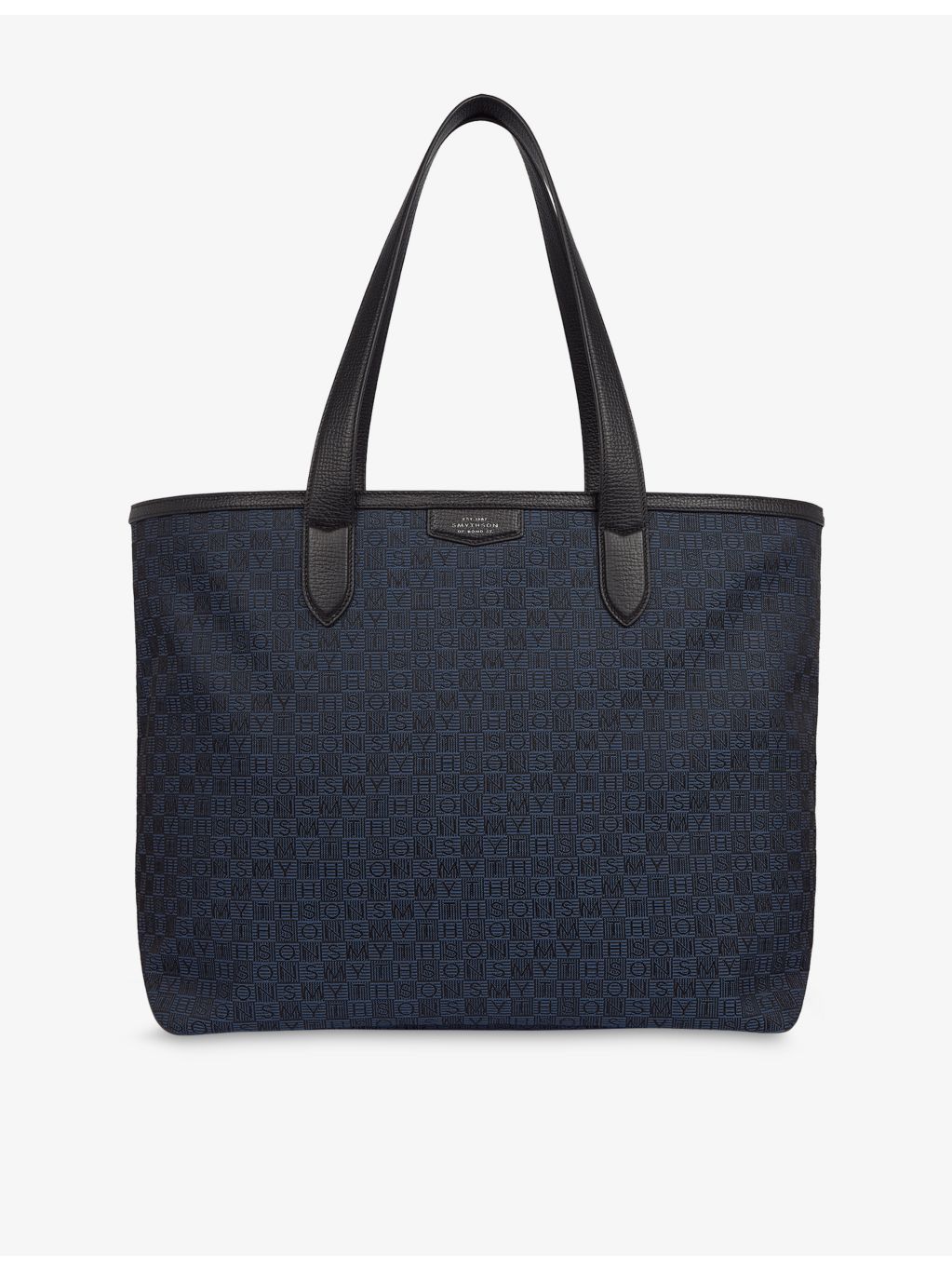 Smythson monogram-stamp canvas tote bag, UK version