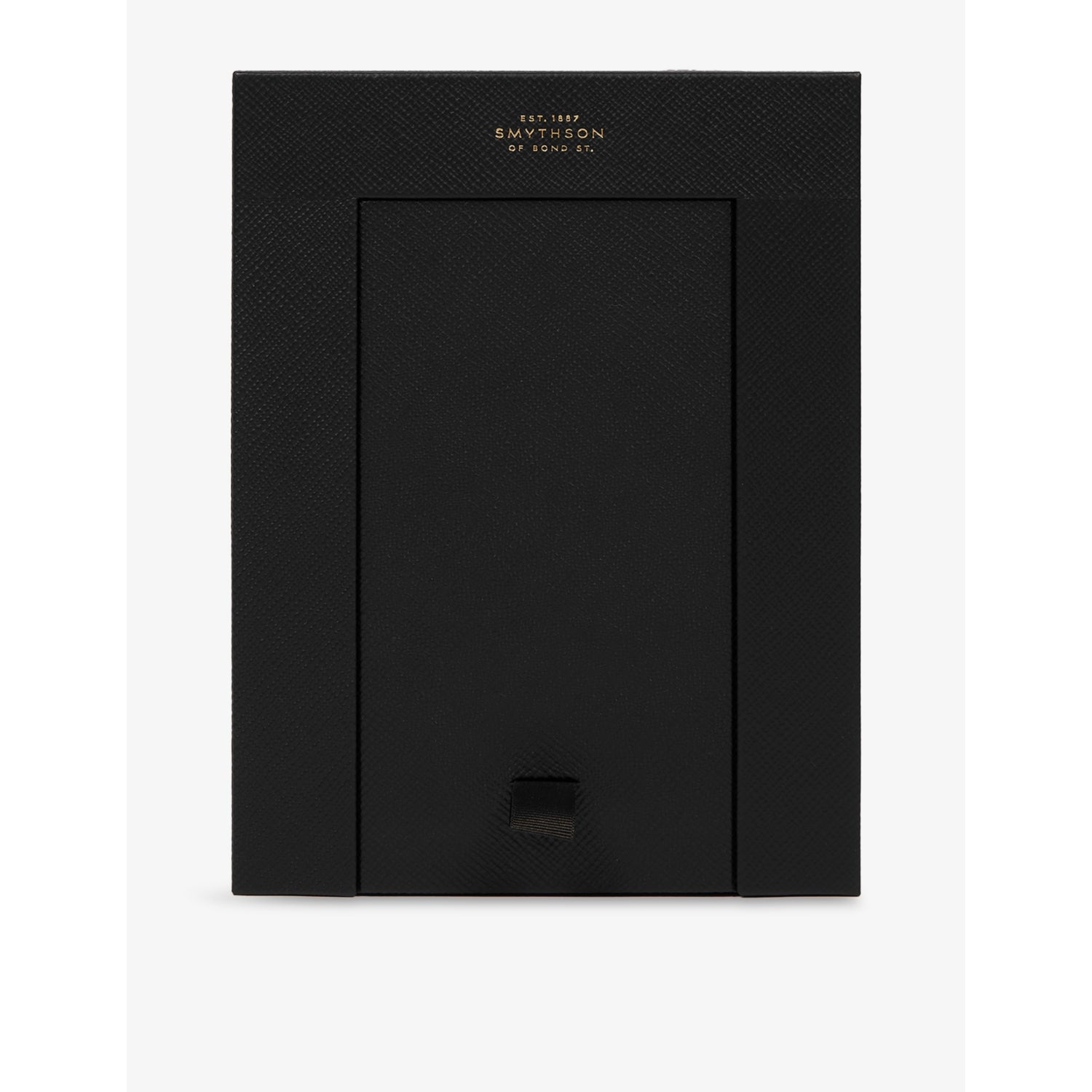 Smythson leather double photo frame cross-grain - British product