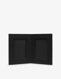 Smythson leather double photo frame cross-grain - British product