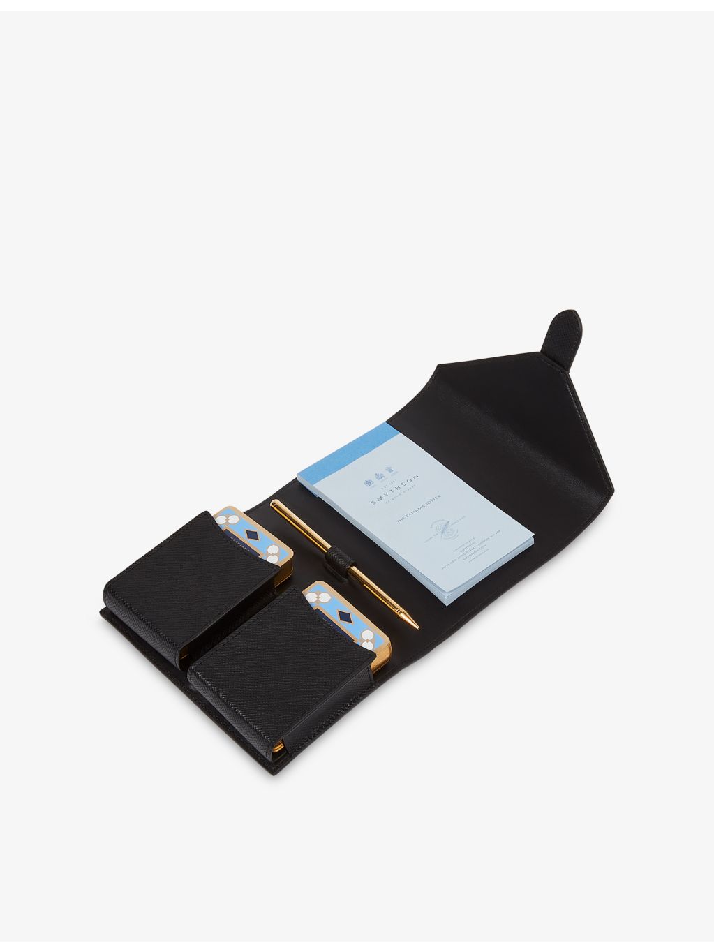Smythson Panama double leather playing cards case, UK version