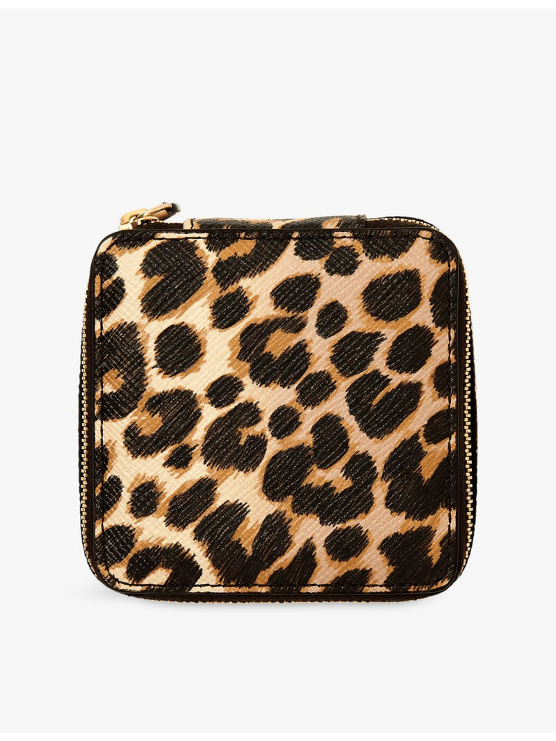 Smythson Panama Leopard leather trinket case (British brand)