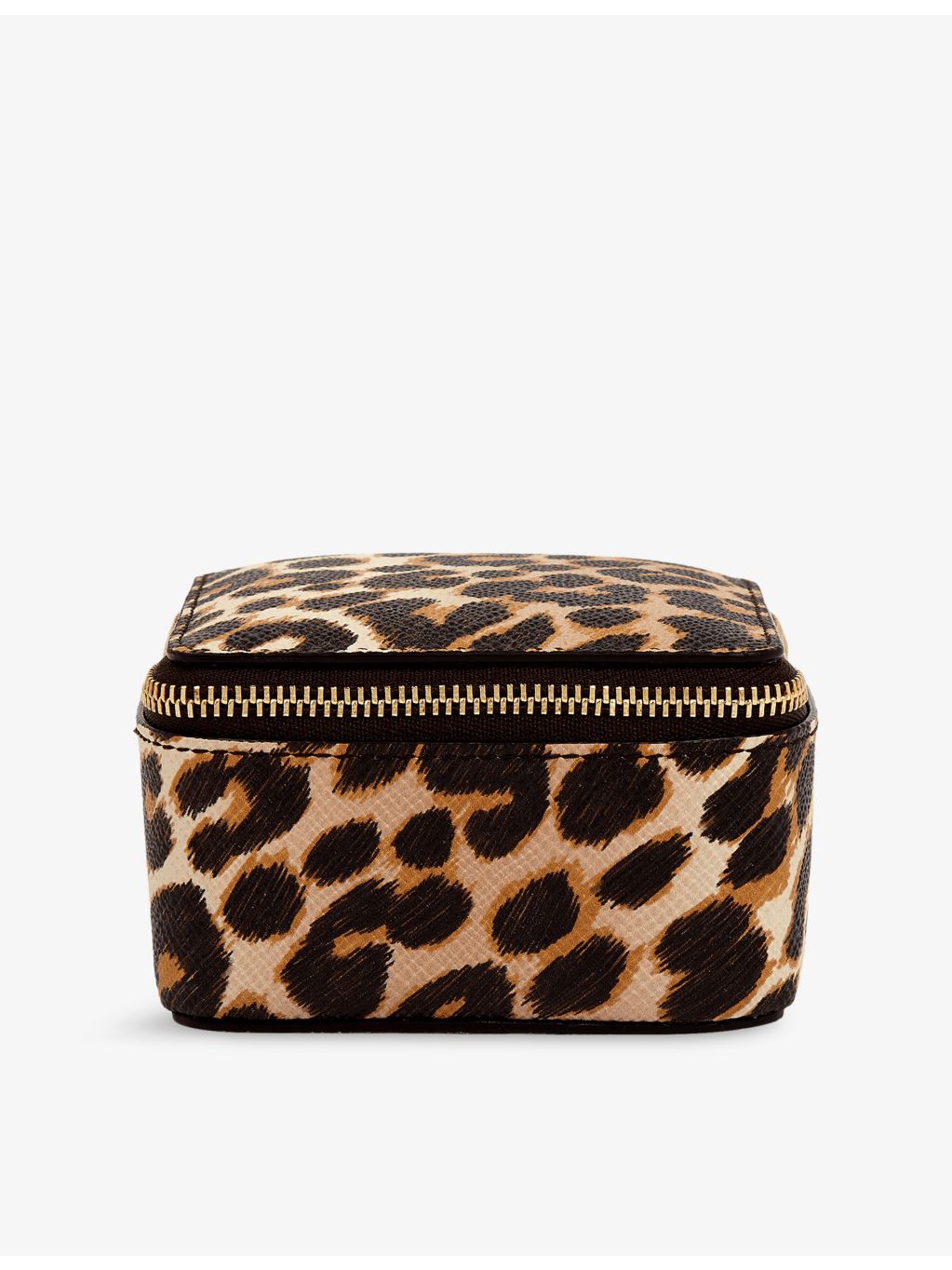 Smythson Panama Leopard leather trinket case (British brand)