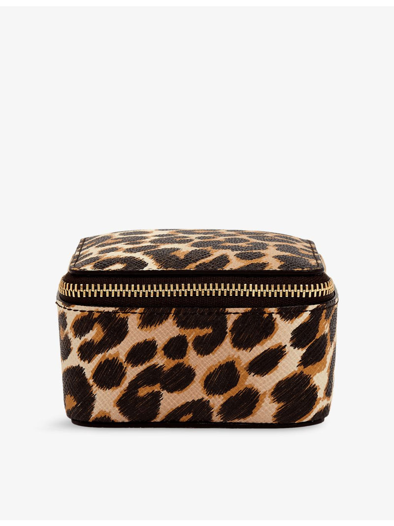 Smythson Panama Leopard leather trinket case (British brand)