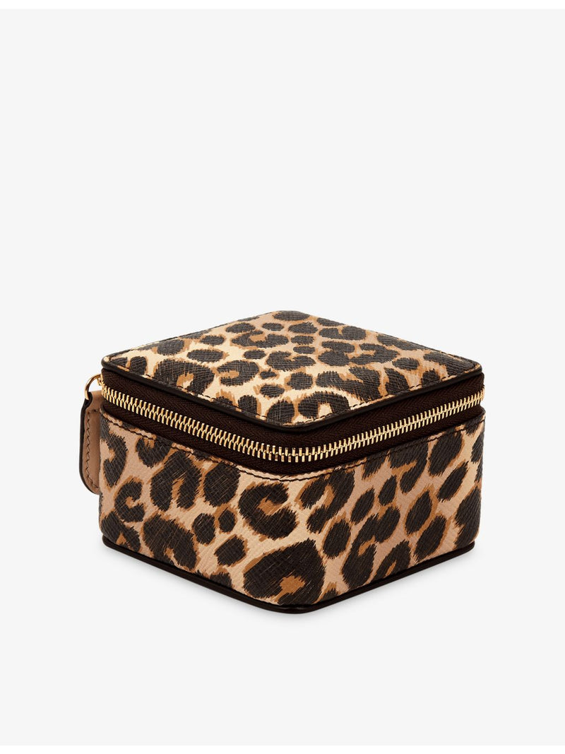 Smythson Panama Leopard leather trinket case (British brand)