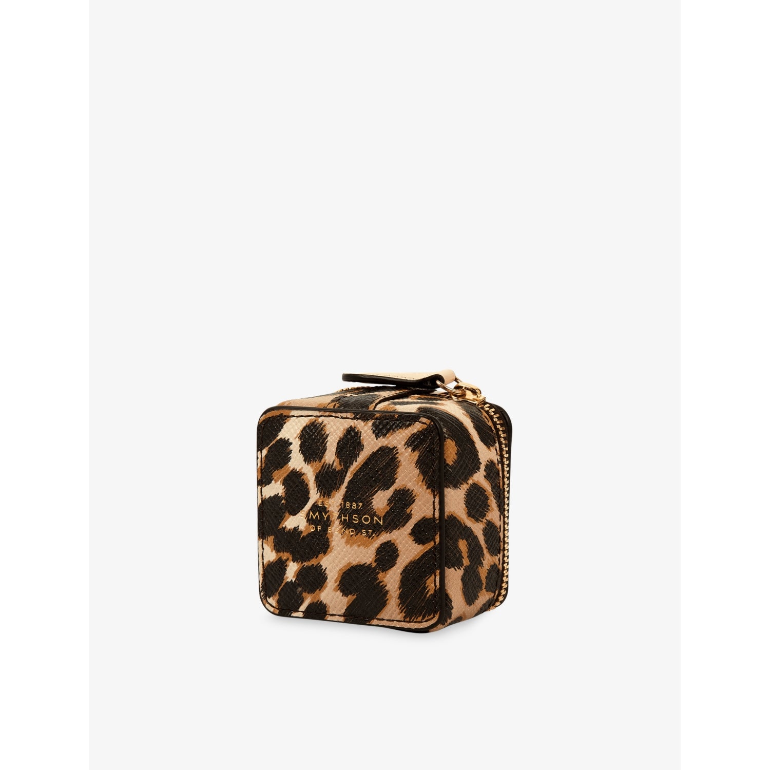 Smythson leopard small leather trinket case - British product