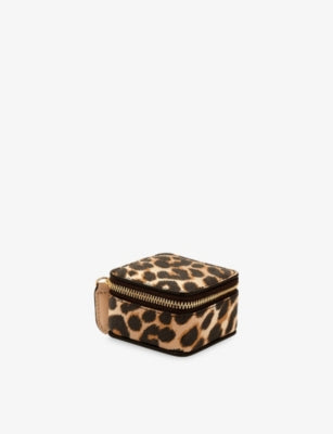 Smythson leopard small leather trinket case - British product