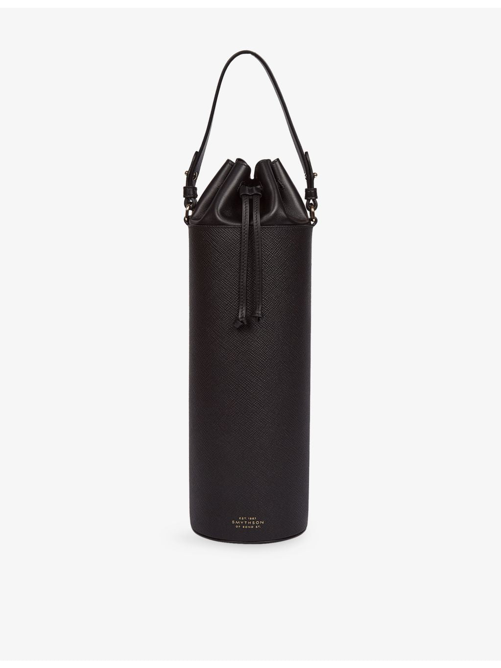 Smythson Panama leather wine tote with stackable cups - British product