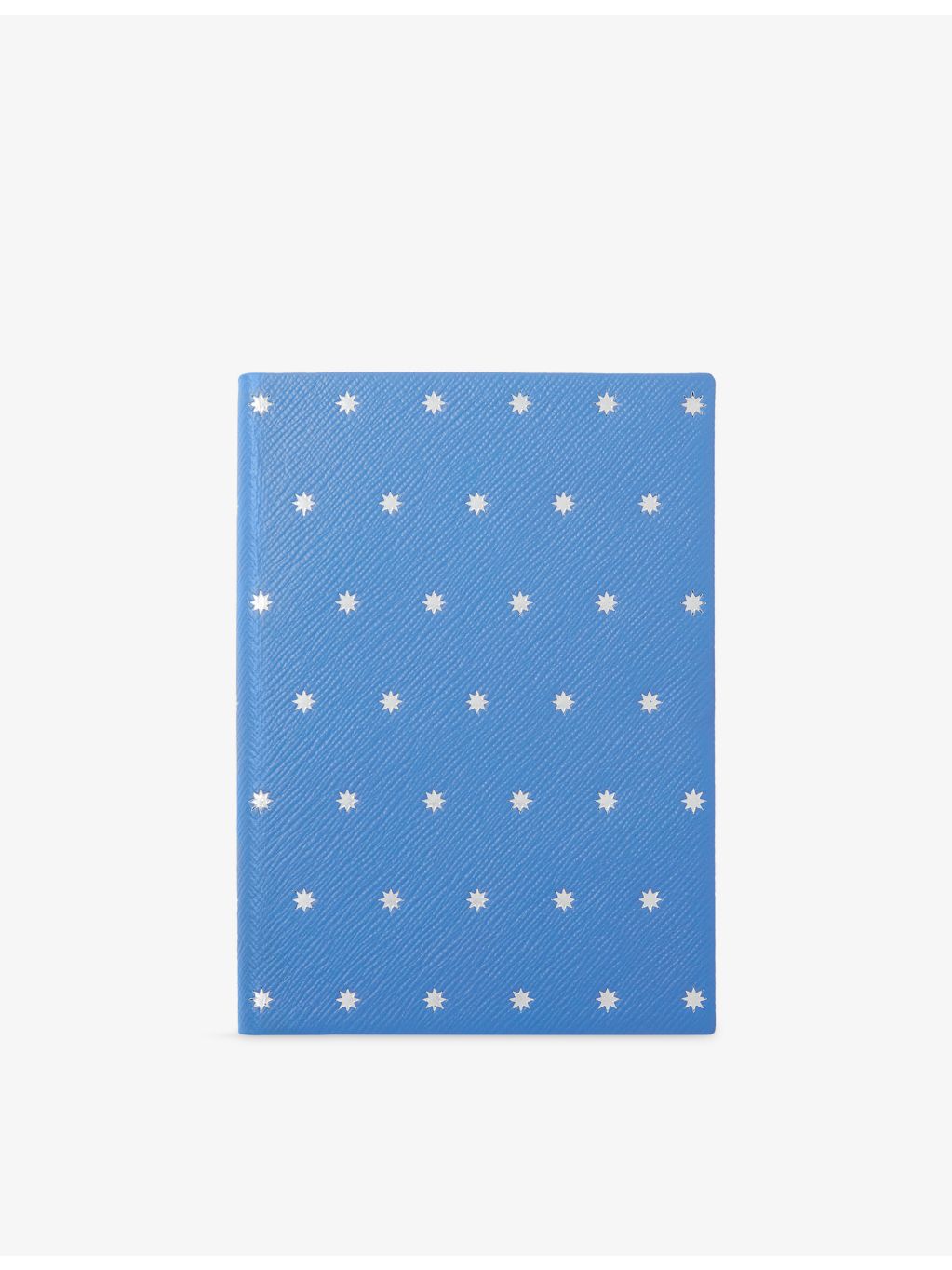 Smythson A5 leather notebook with star print cover (British brand)