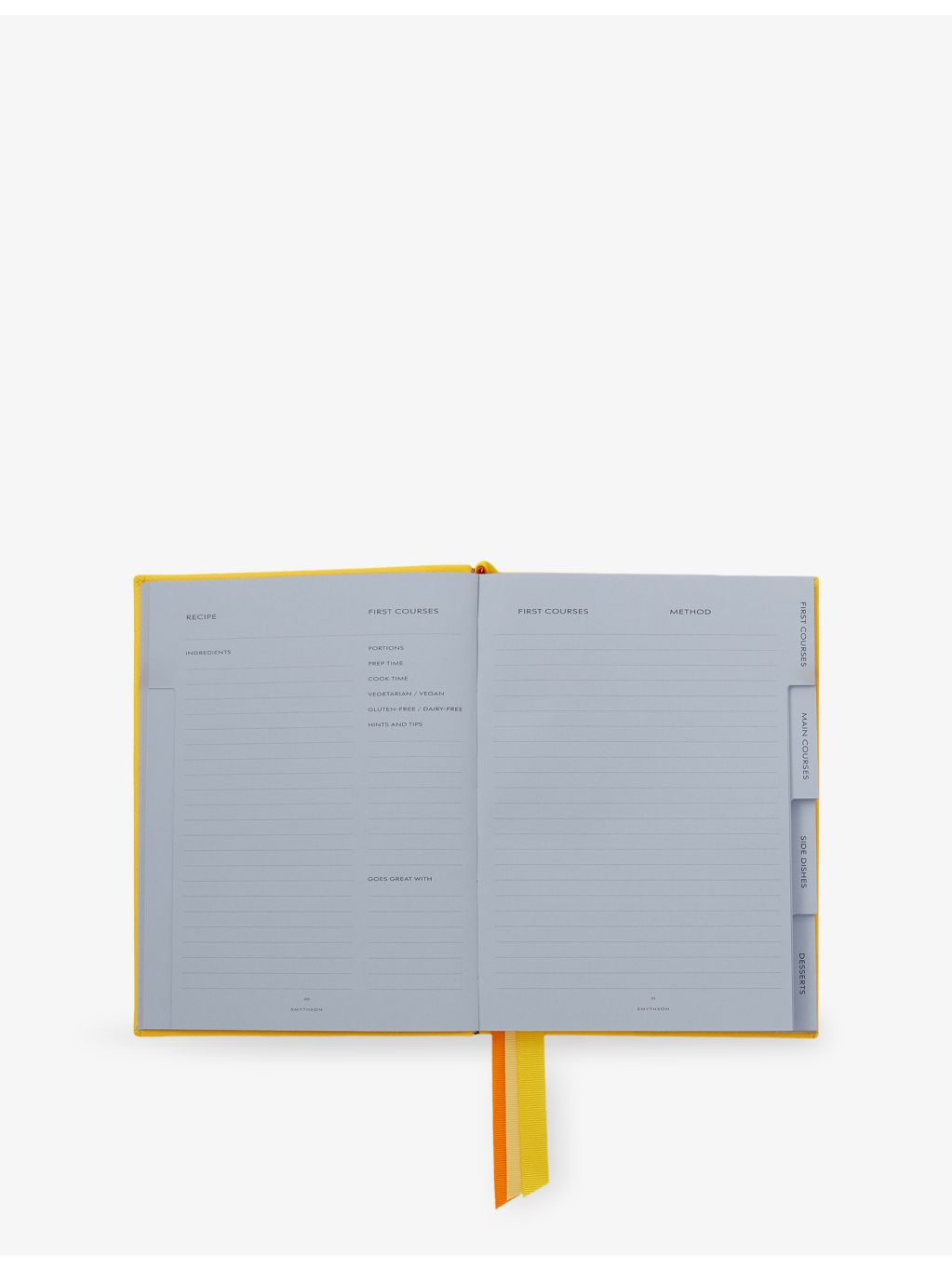 Smythson Soho leather recipe journal 19.6cm, UK version