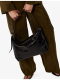 Whistles ring-embellished leather shoulder bag, imported from the UK
