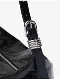 Whistles ring-embellished leather shoulder bag, imported from the UK