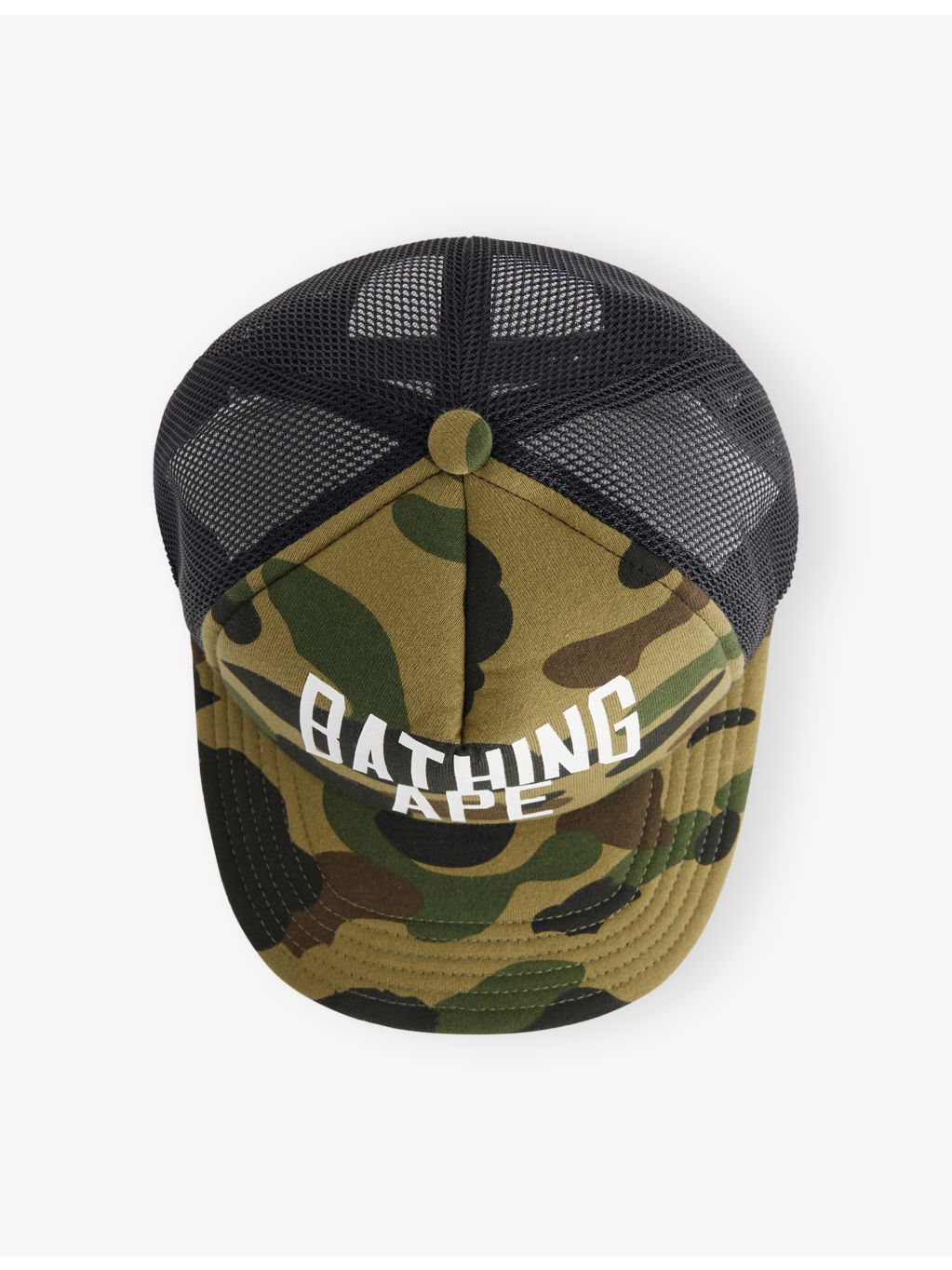 A Bathing Ape NYC camo mesh cap, imported from the UK