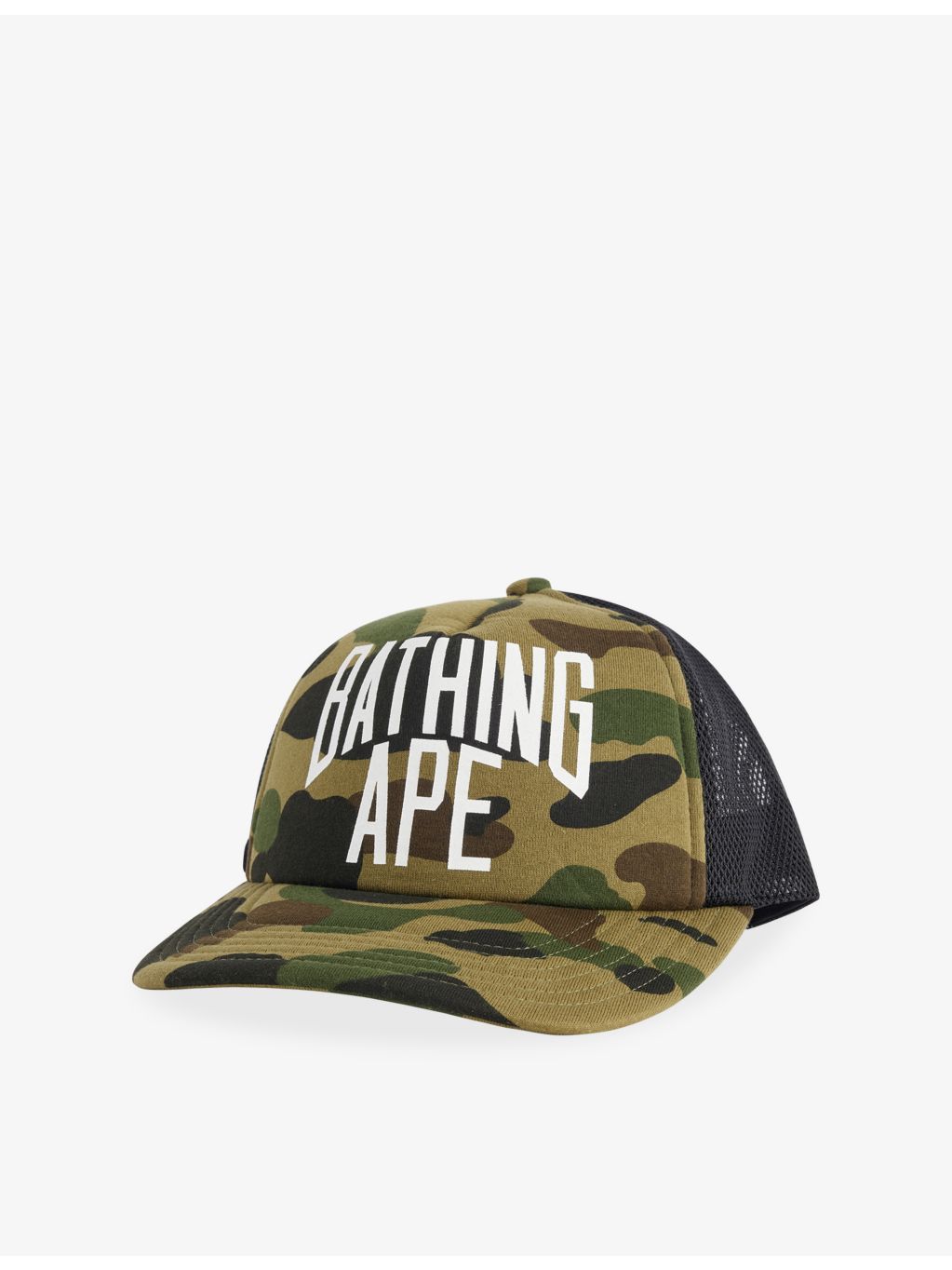 A Bathing Ape NYC camo mesh cap, imported from the UK
