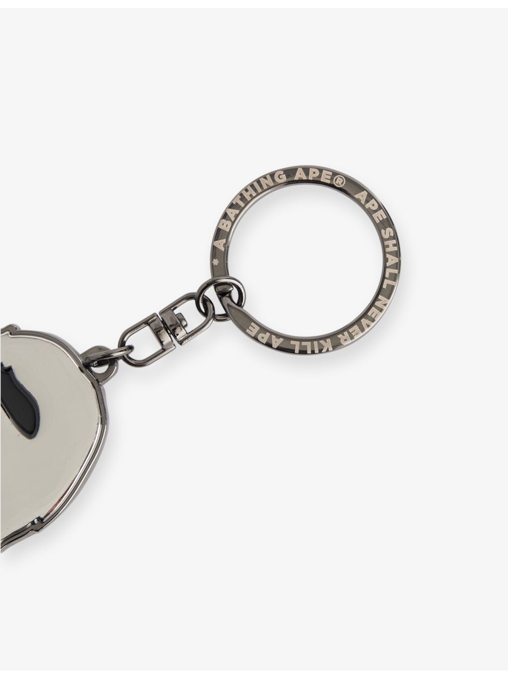A Bathing Ape keyring with engraved logo, imported from the UK