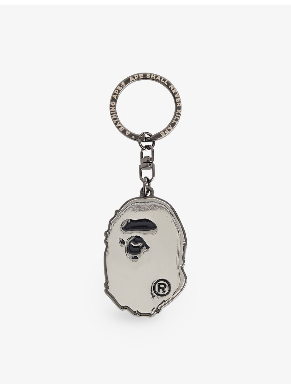 A Bathing Ape keyring with engraved logo, imported from the UK