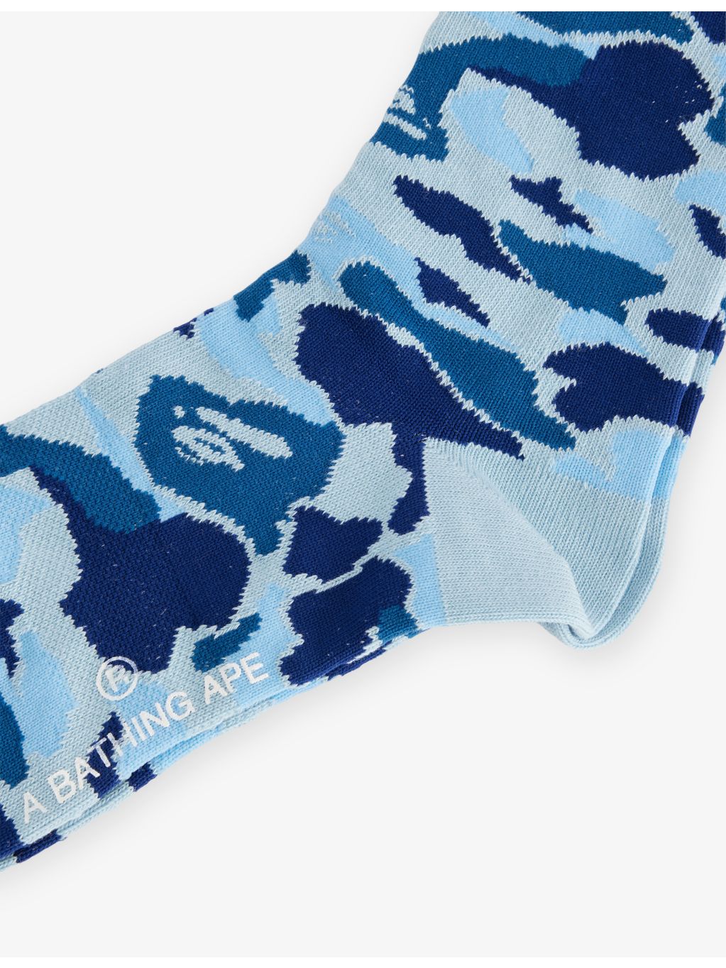 A Bathing Ape camouflage crew socks (British brand)