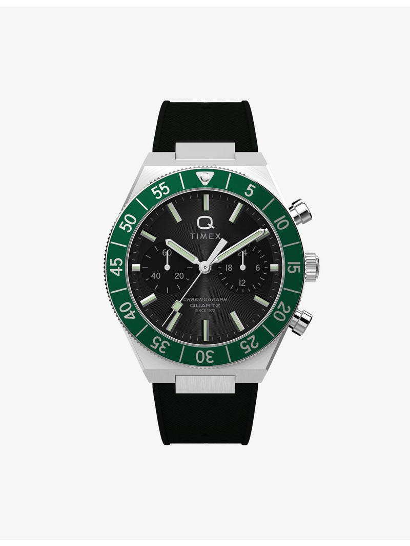 Timex chronograph watch 40mm synthetic rubber strap - British product