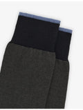 Boggi Milano micro-striped crew socks in cotton blend, UK version